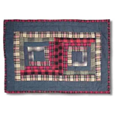 Red Log Cabin- Place Mat 19 X 13 In.